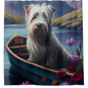 Cortina Para Box Skye Terrier em uma Canoa: Uma Aventura Cênica
