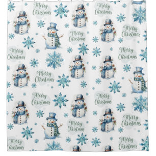 Cortina Para Box Snowman de Natal