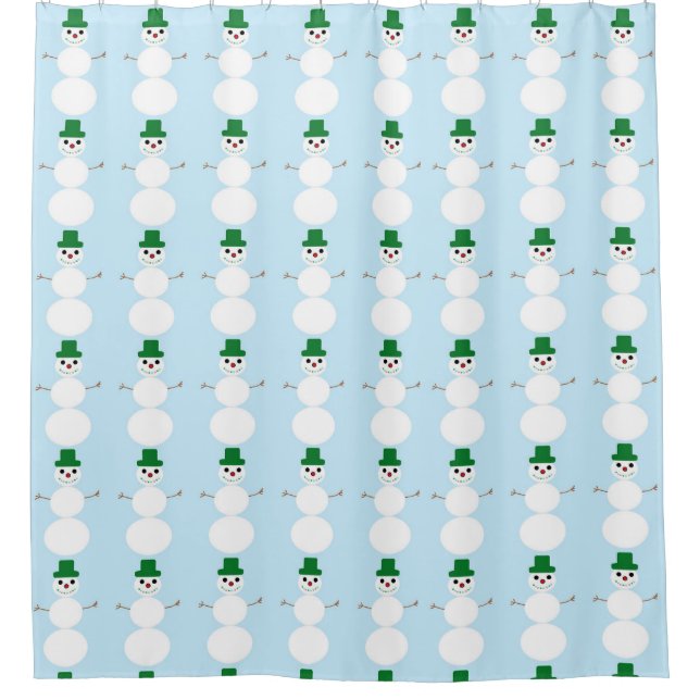 Cortina Para Box Snowman Pattern (Frente)