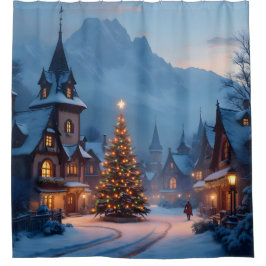 Cortina Para Box Snowy Eve In The Square - 