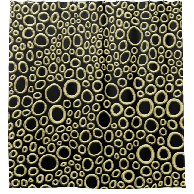 Cortina Para Box So Dourado em preto (Frente)