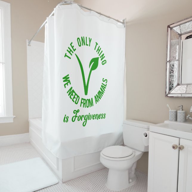 Cortina Para Box Só O Que Precisamos Dos Animais É Perdão. (In Situ)