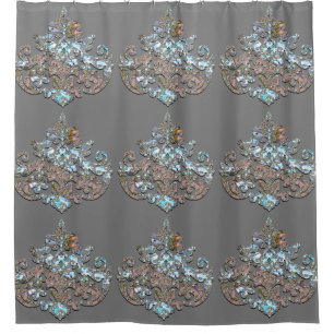 Cortina Para Box Sombra cinzenta Penbrooke Showertime elegante