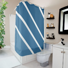 Cortina Para Box Sombras de azul: faixas angular