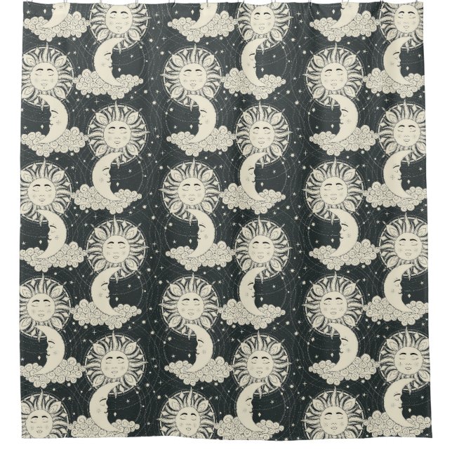 Cortina Para Box "sonhos boêmicos fuligem (Frente)