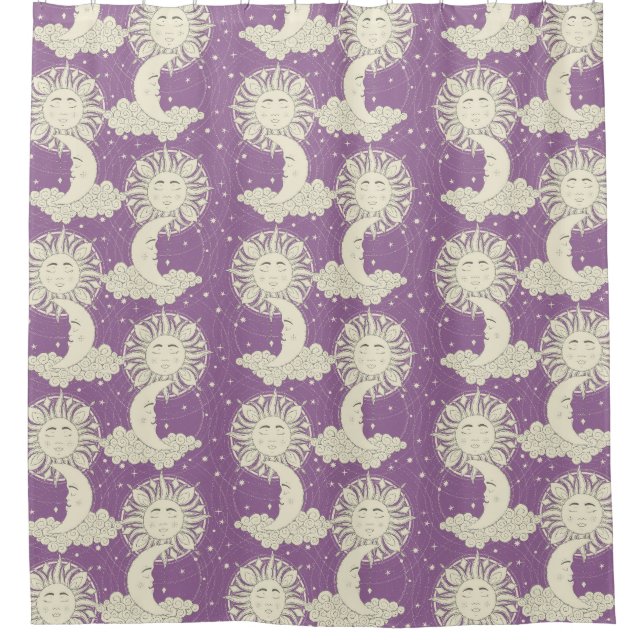 Cortina Para Box "sonhos boêmicos violeta (Frente)