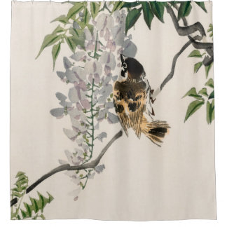 Cortina Para Box Sparrow em um galho de Kōno Bairei