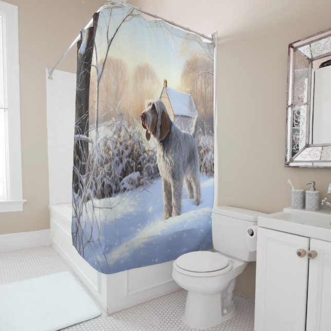 Cortina Para Box Spinone Italiano Let It Snow Natal (In Situ)