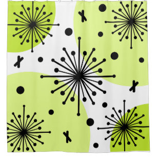 Cortina Para Box Sputnik Starbursts Chartreuse