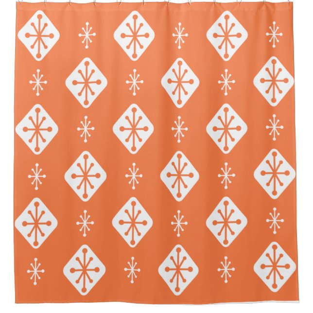 Cortina Para Box Starbursts do século Médio Ouros Laranja (Frente)