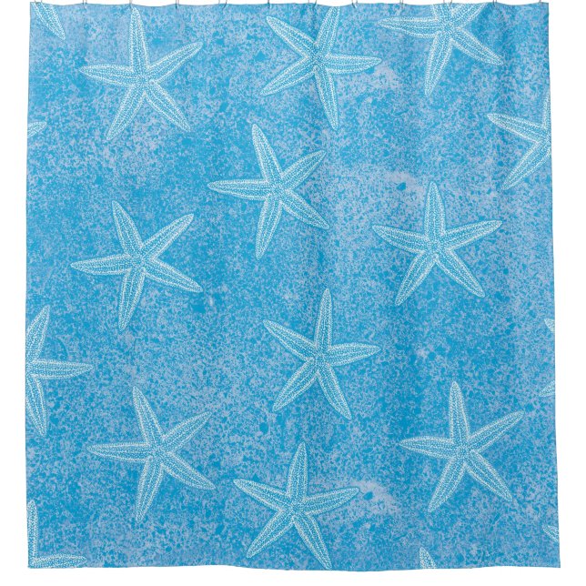 Cortina Para Box Starfish Aqua Blue (Frente)