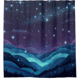 Cortina Para Box Starry Colinas Night