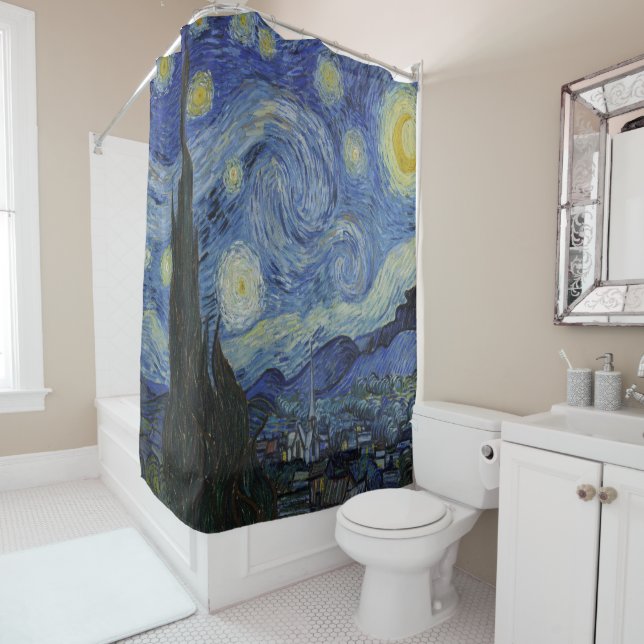 Cortina Para Box Starry Night Art - Vincent Van Goh inspirado (In Situ)