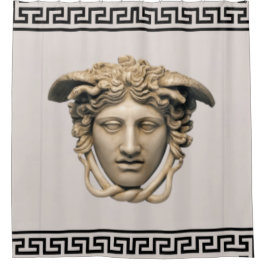 Cortina Para Box Stone Beige Medusa - Designer-Chave Grego
