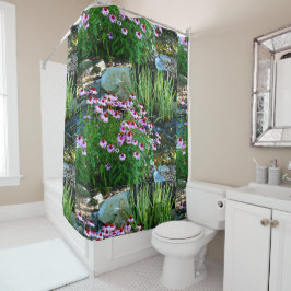 Cortina Para Box Stream de Jardim com Conversores Roxos