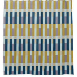 Cortina Para Box Striped Minimalist Green Blue