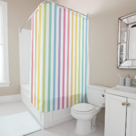 Cortina Para Box Stripes Arco-Íris Pastel