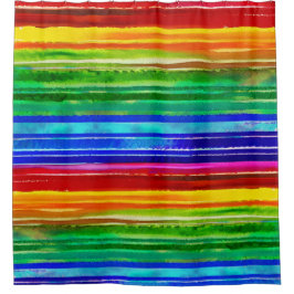 Cortina Para Box Stripes Coloridas de Cores Aquáticas Artrite Moder
