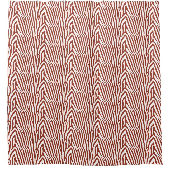 CORTINA PARA BOX STRIPES ZEBRA VERMELHAS (Frente)