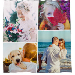 Cortina Para Box Sua Cortina de Chá de Quadros Arredondados com 4 F