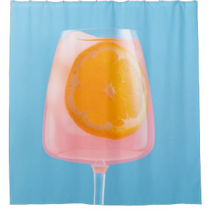 Cortina Para Box Sumo de laranja em vidro bebendo transparente