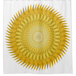 Cortina Para Box Sun Mandala em amarelo