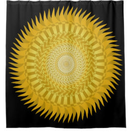 Cortina Para Box Sun Mandala em amarelo