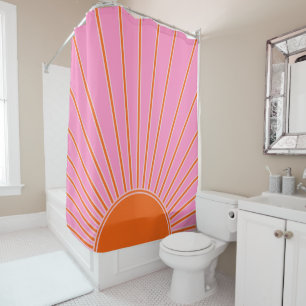 Cortina Para Box Sun Sunrise Pink E Orange Vintage Boho Sunshine