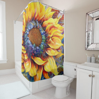 Cortina Para Box Sunflower Power — pintura aquosa