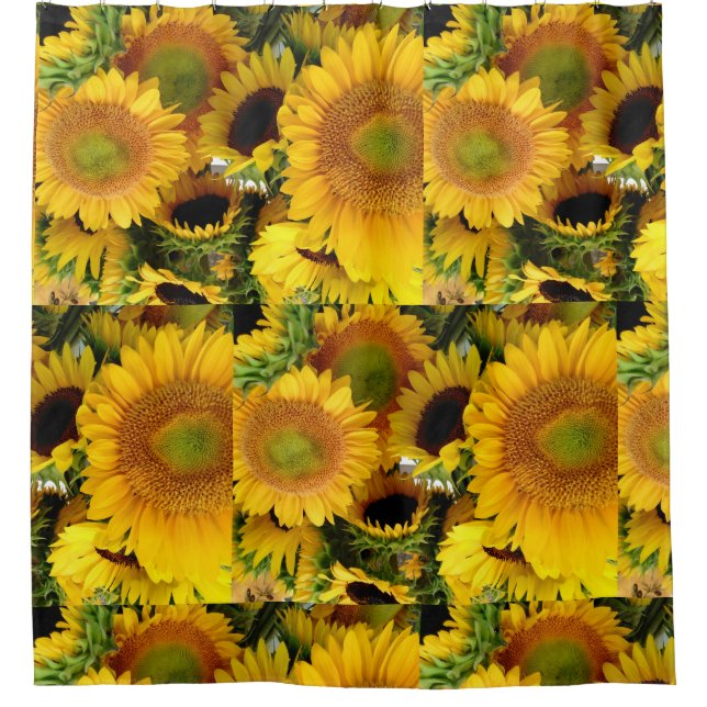 Cortina Para Box Sunflower Sunshine Yellow Happy Summer Flowers (Frente)