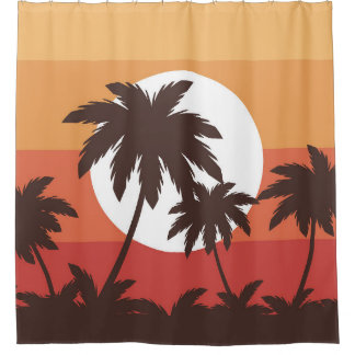 Cortina Para Box Sunset Tropical Palm Beach