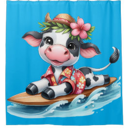 Cortina Para Box "Surfing Baby Cow"