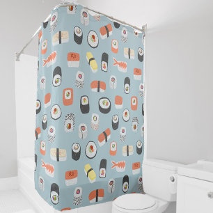 Cortina Para Box Sushi Nigiri Maki Roll Pattern