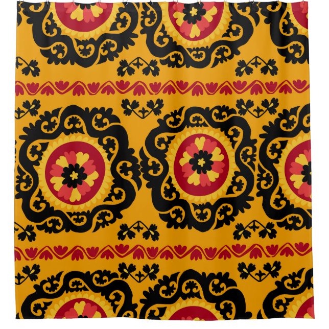 Cortina Para Box Suzanne asiática: Bordados Tradicionais (Frente)