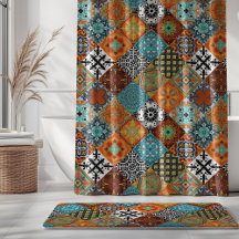 Talavera Tles Turquoise Teal Orange Black White