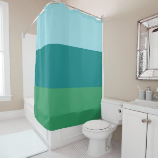 Cortina Para Box Tanager Turquoise, Teal Blue e Kelly Green Horiz