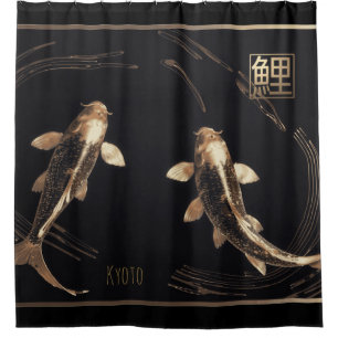 Cortina Para Box Tapete de Cobre Esculpido com Redemoinho de Koi
