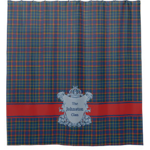 Cortina Para Box Tartan Xadrez Escocês de Clã, Nome e Brasão