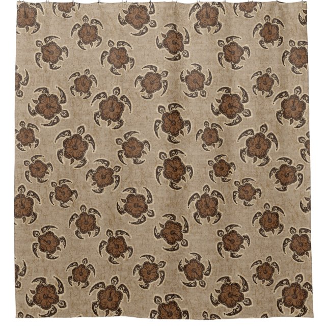 Cortina Para Box Tartaruga do Hawaiian do Batik do hibiscus de (Frente)