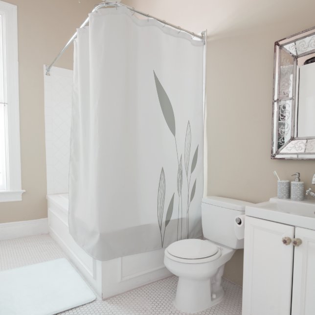 Cortina Para Box Taupe Moderno e Altas Folhas de Tan (In Situ)