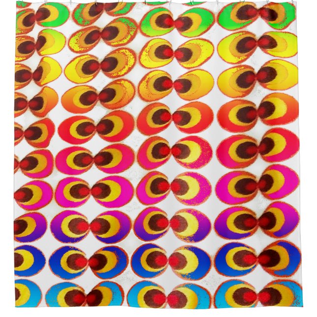 Cortina Para Box Tecido psicodélico (Frente)