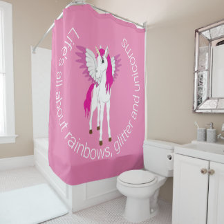 Cortina Para Box Tema Cor-de-Rosa do Partido Wing Unicorn