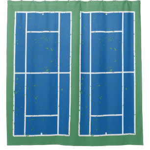 Cortina Para Box Tênis azul e verde estilo em dificuldades