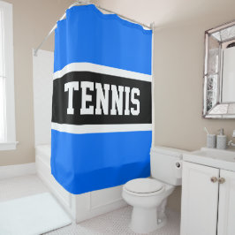 Cortina Para Box TÊNIS Divertido Esportivo Brilhante Azul Escuro Ba