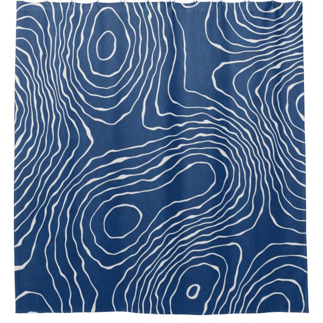 Cortina Para Box Terra sem costura mapa topográfico mapa orgânico (Frente)