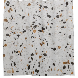 Cortina Para Box Terrazzo Concert: Vintage Abstract Design