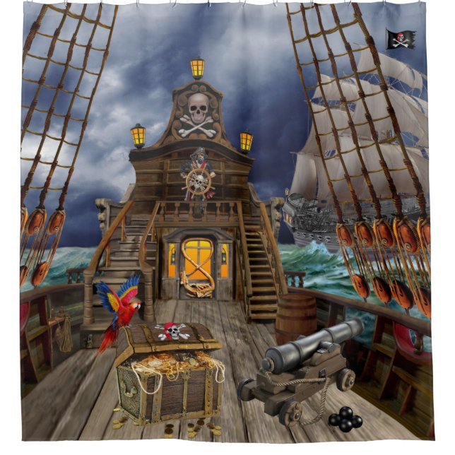 CORTINA PARA BOX TESOURO ROUBADO DO PIRATA (Frente)