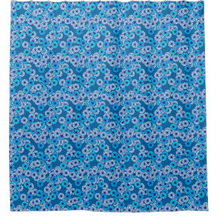 Cortina Para Box Teste padrão de flor do art deco - máscaras do