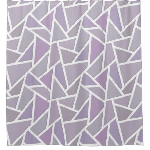 Cortina Para Box Teste padrão de mosaico da lavanda
