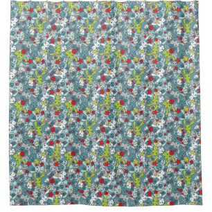 Cortina Para Box teste padrão do azul do kawaii